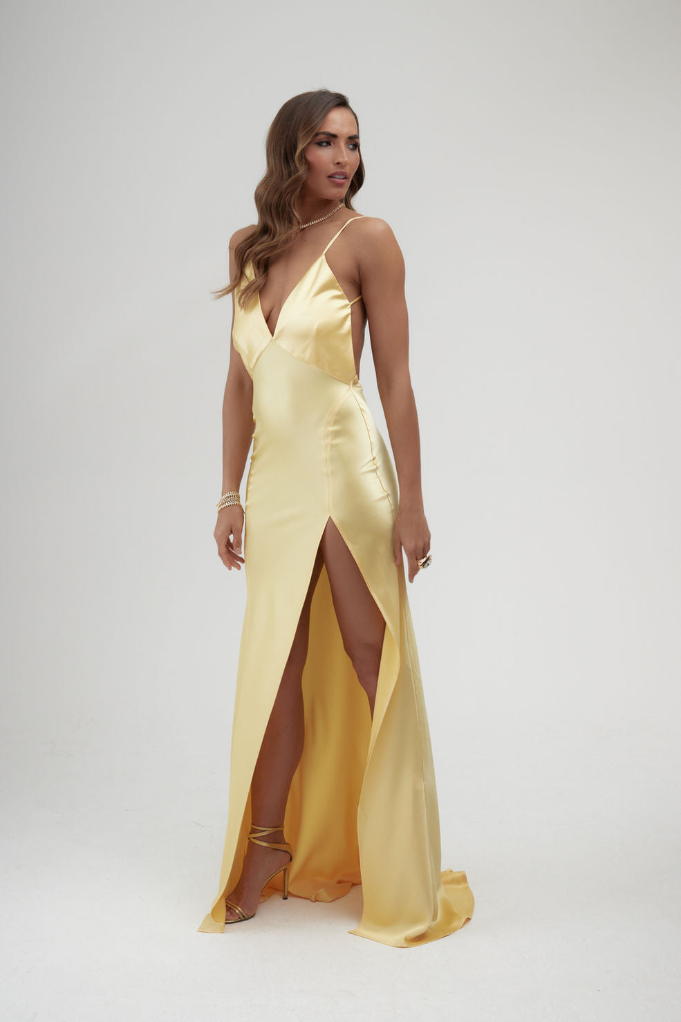 Backless Dress - Lemon