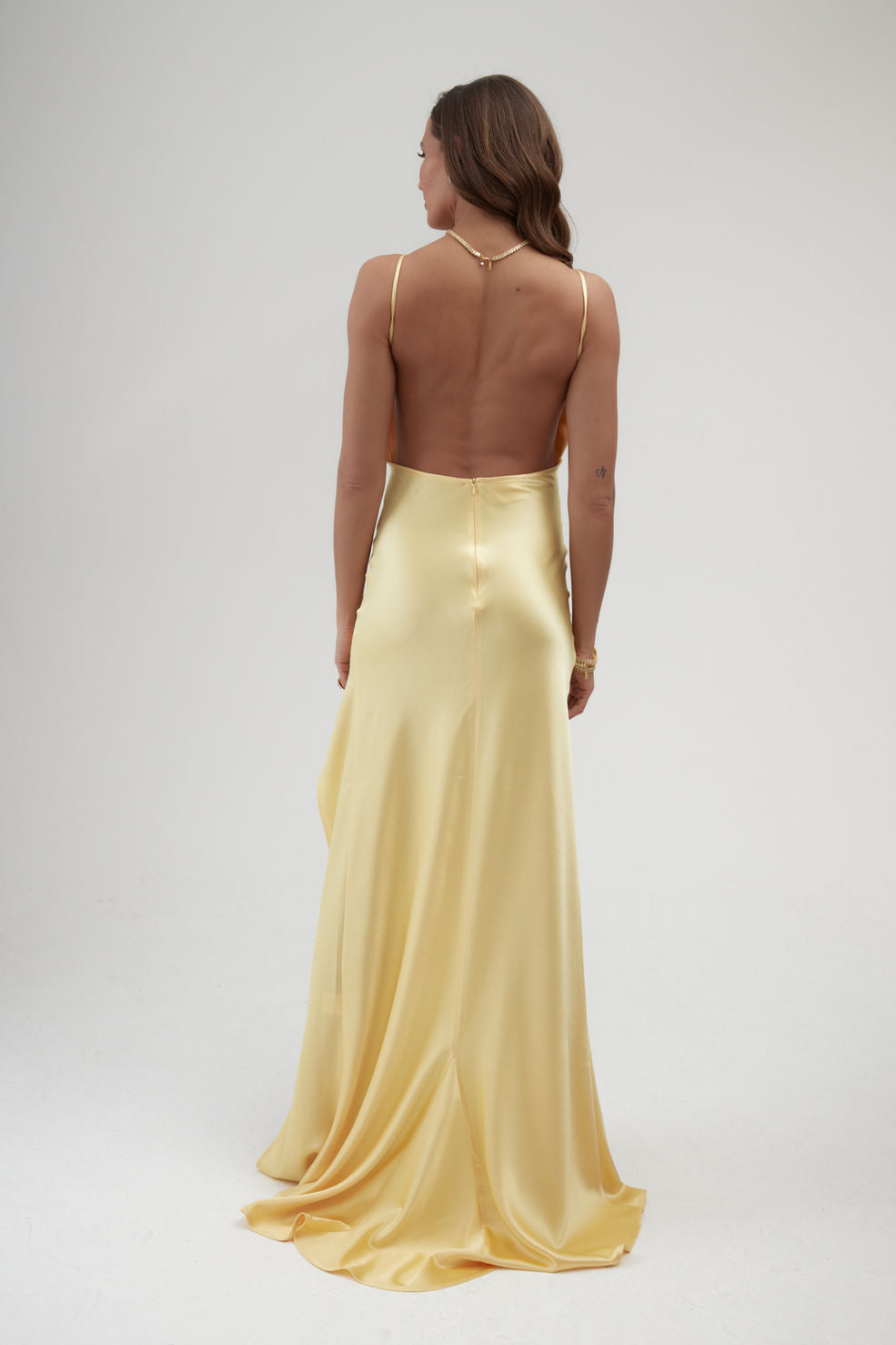 Backless Dress - Lemon
