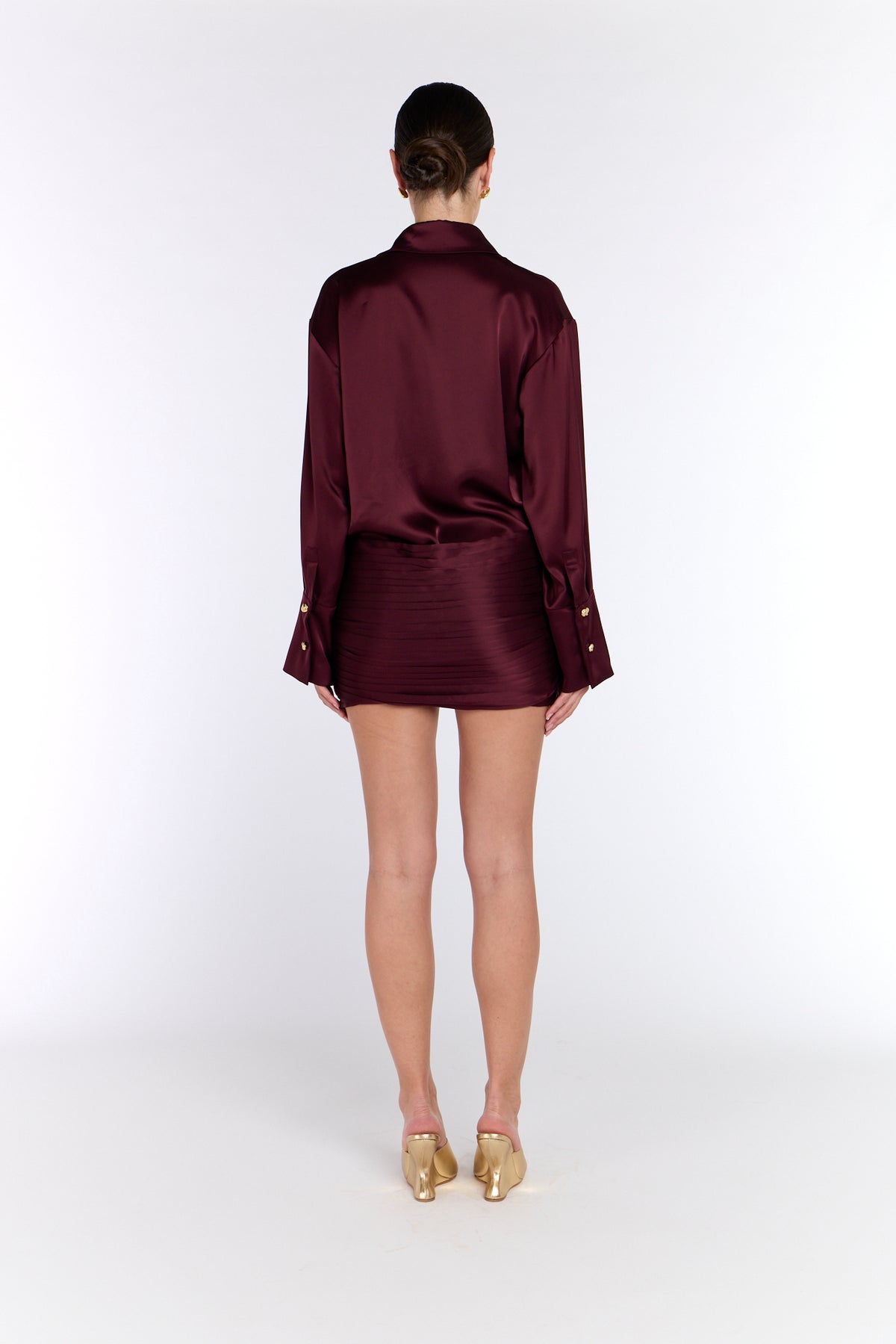 Ruched Shirt Dress