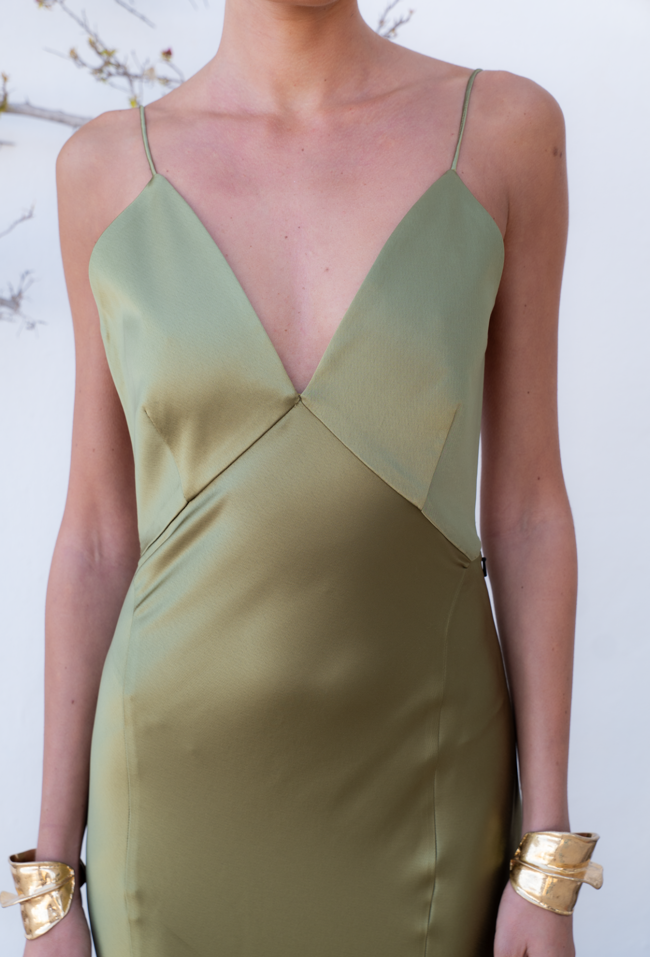 Backless Dress - Olive