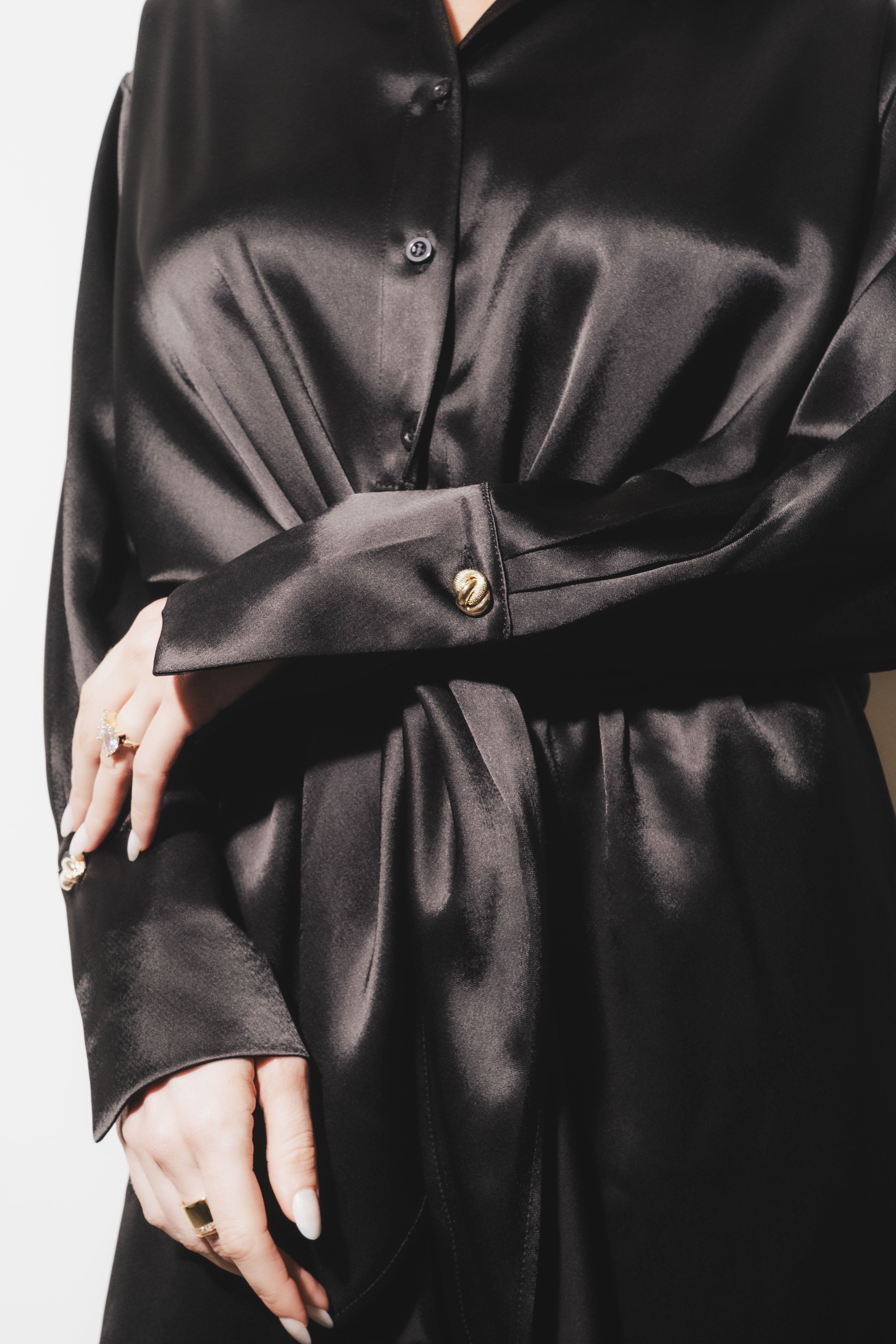 Tie Up Shirt - Black