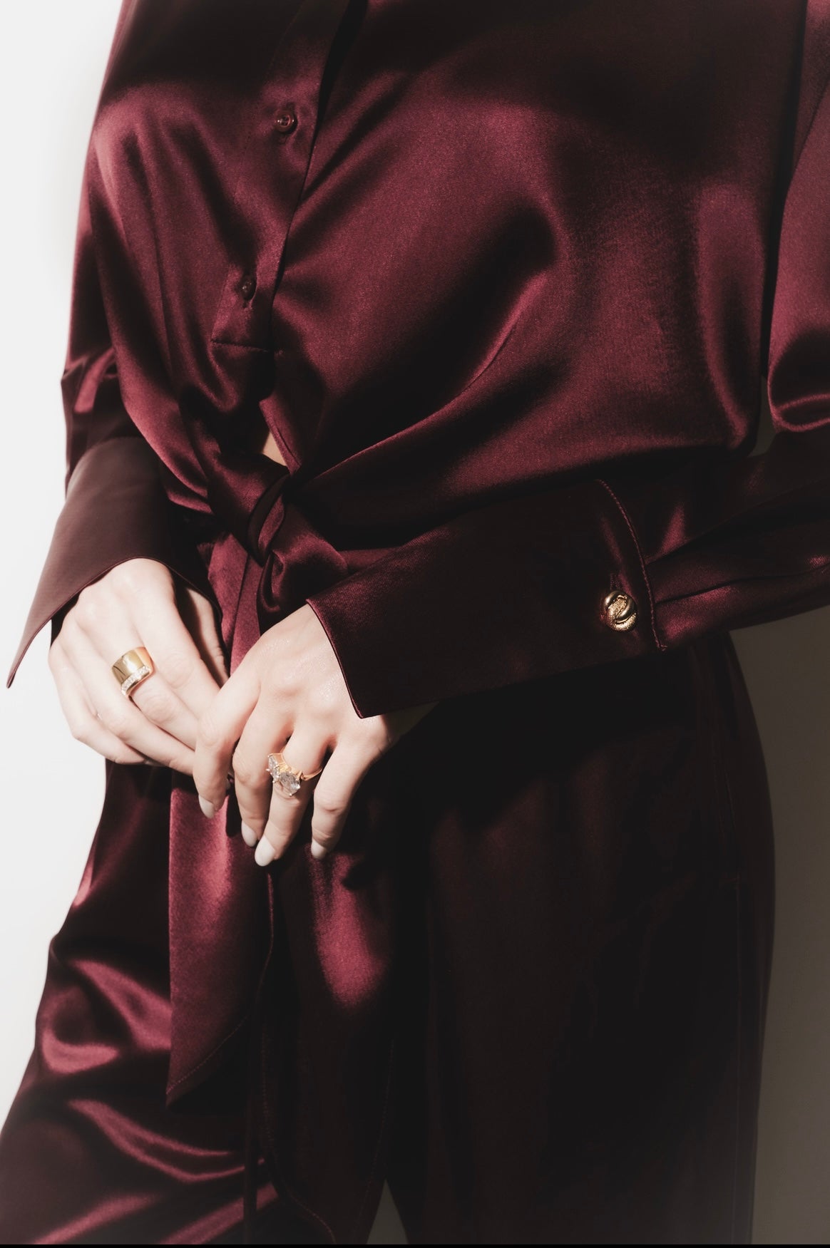 Tie Up Shirt - Cherry