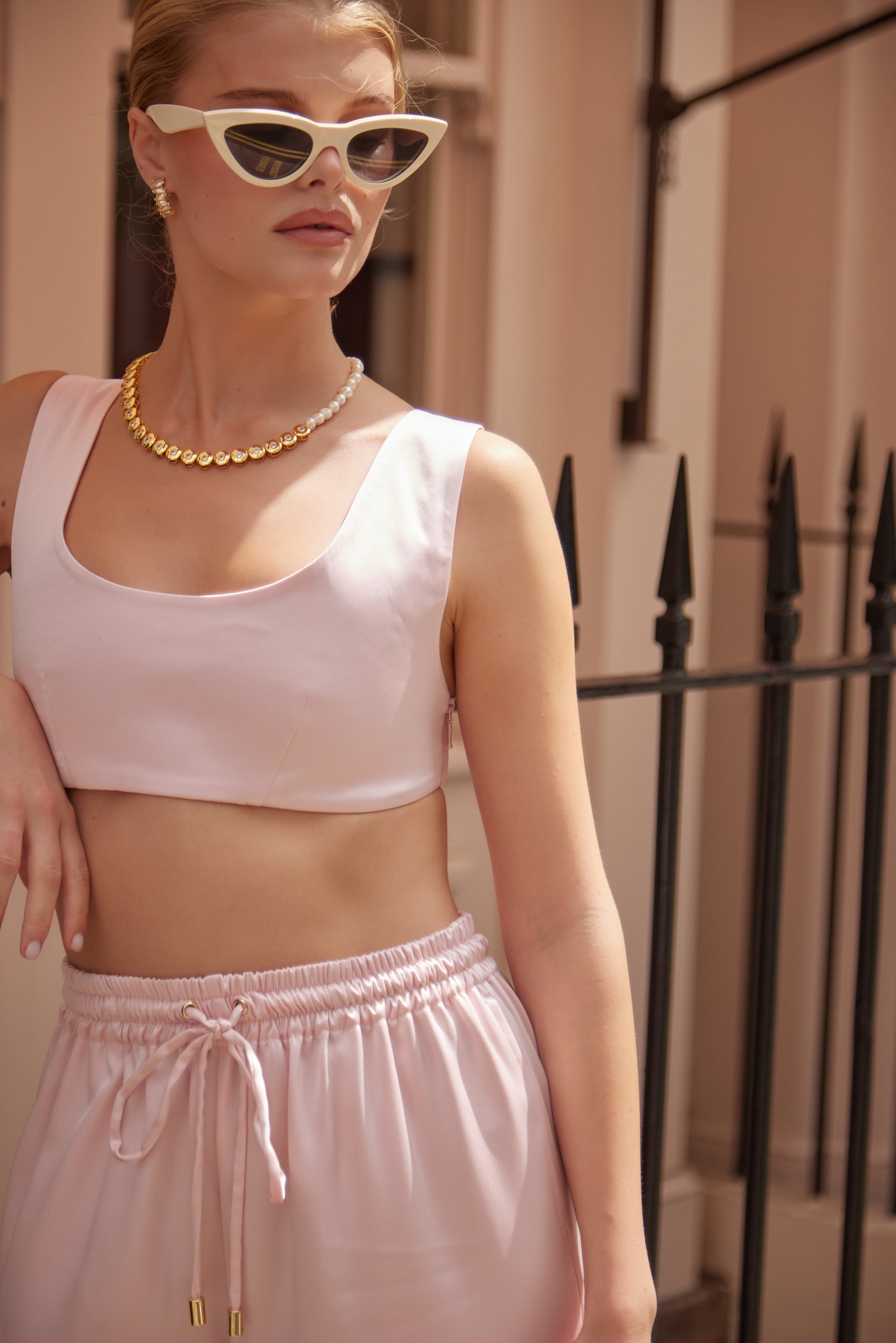 Drawstring Trousers - Blush
