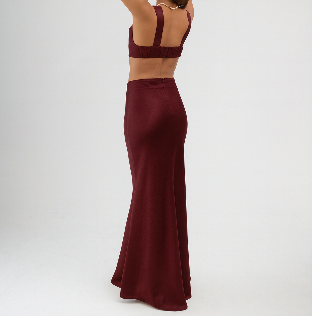 The Maxi Skirt - Cherry