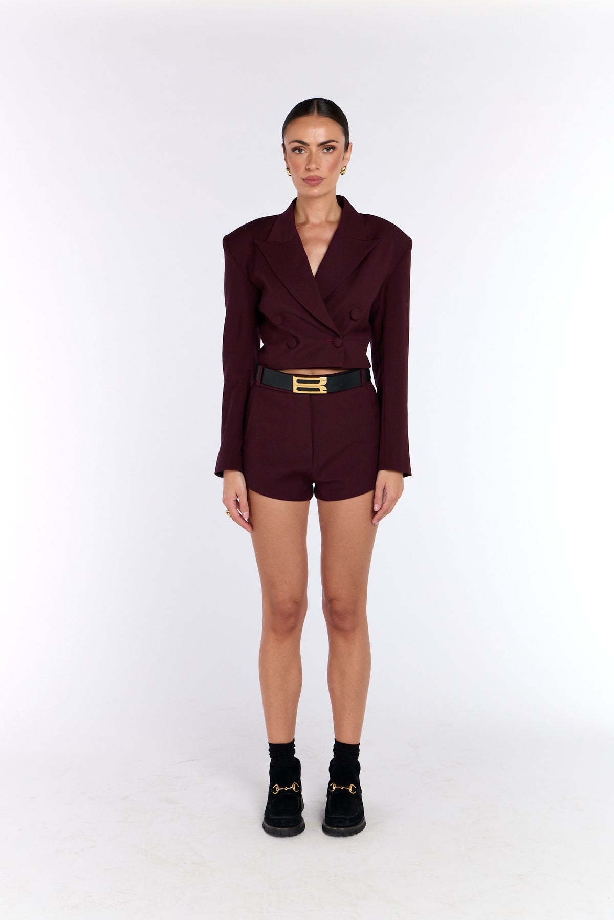 Wool Shorts - Cherry