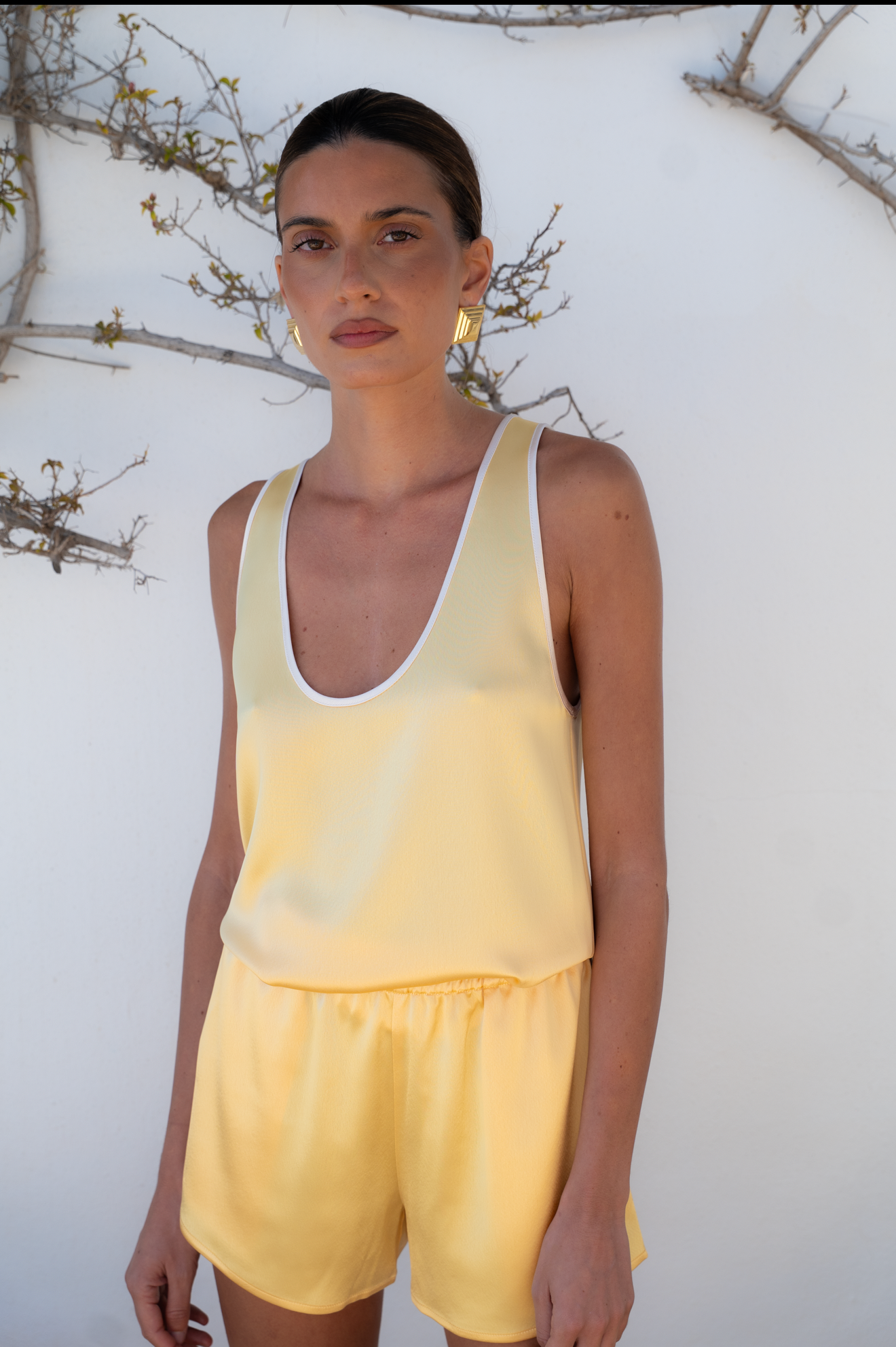 Piped Shorts - Lemon