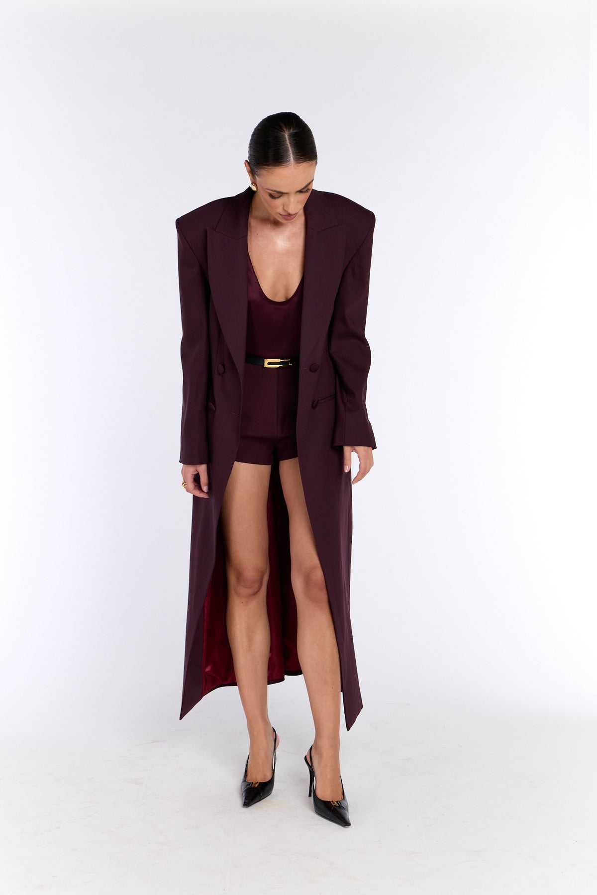 Timeless Wool Coat - Suiting Cherry