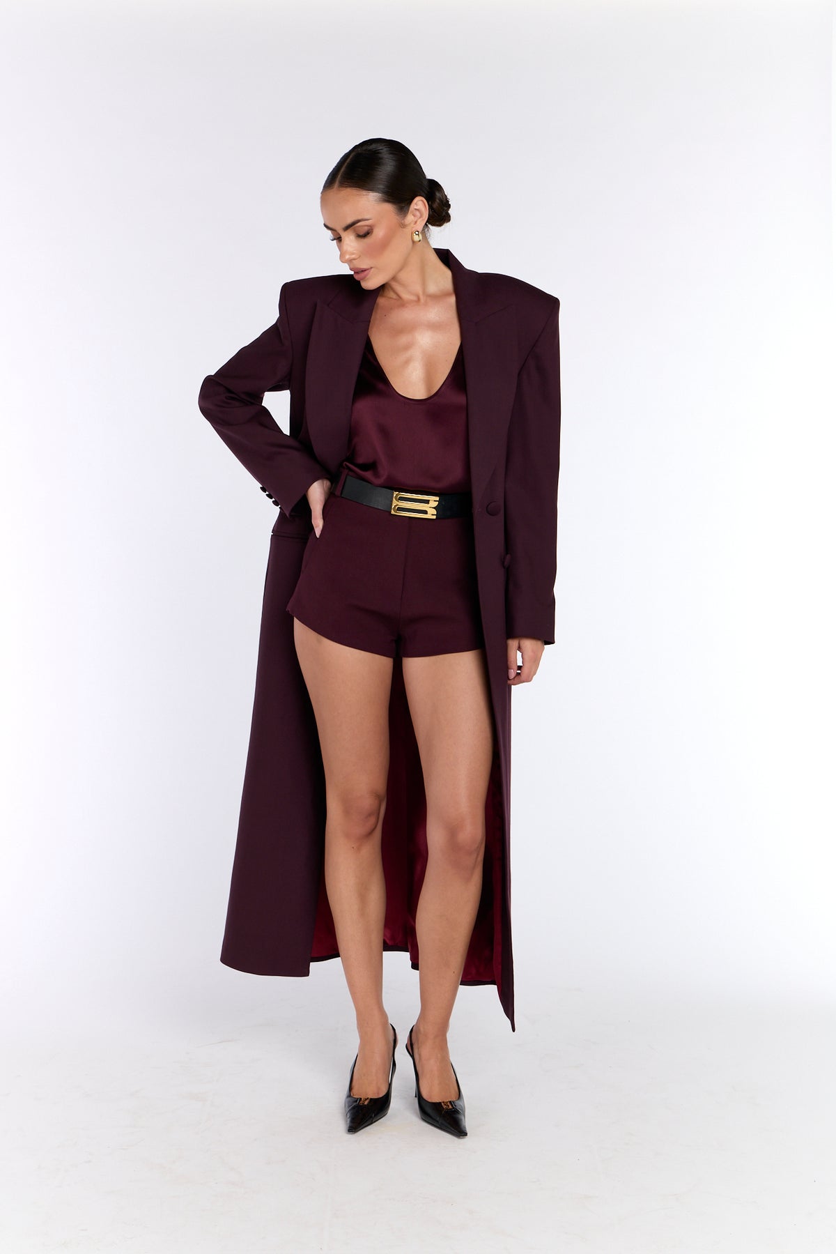 Timeless Wool Coat - Suiting Cherry