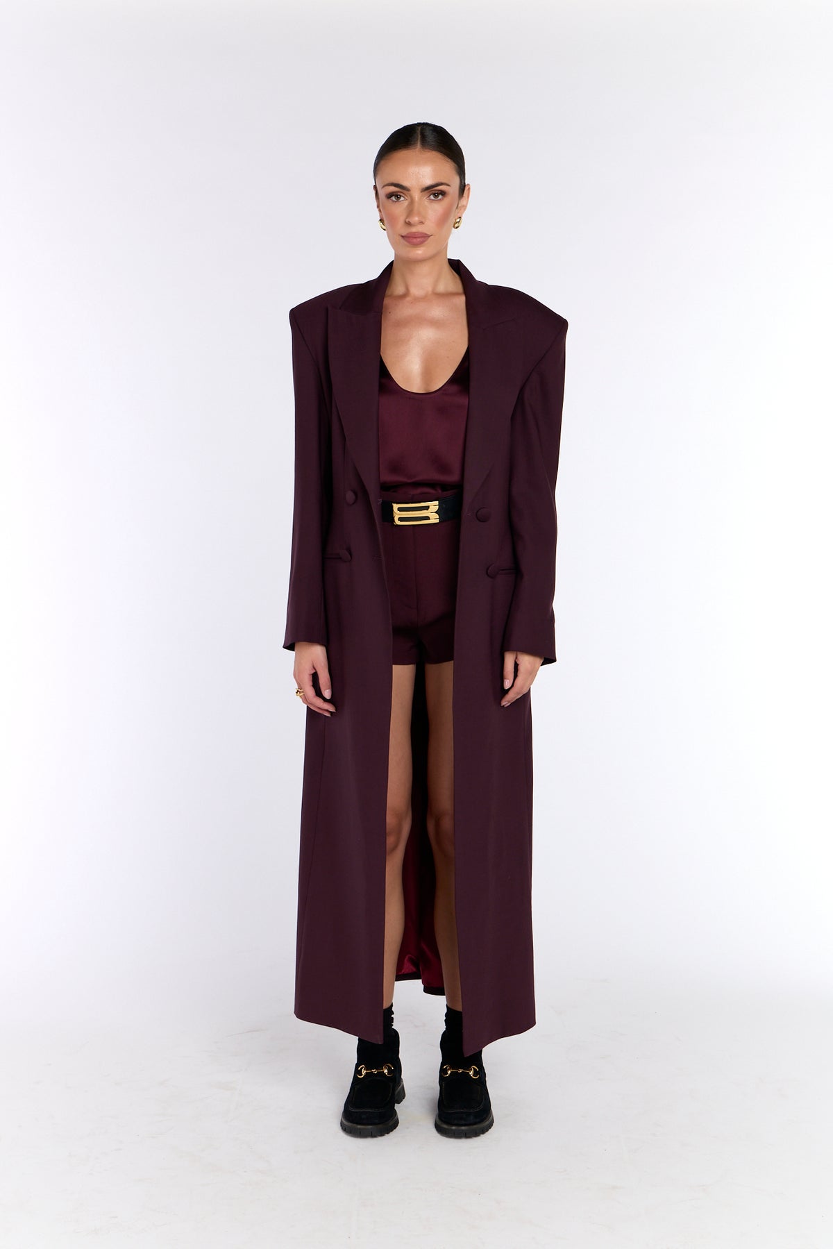 Timeless Wool Coat - Suiting Cherry