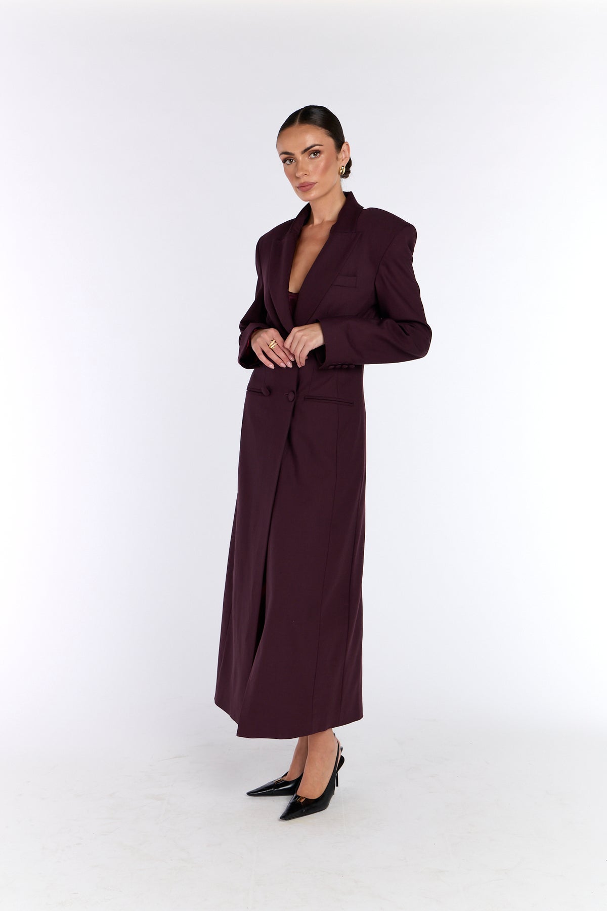 Timeless Wool Coat - Suiting Cherry
