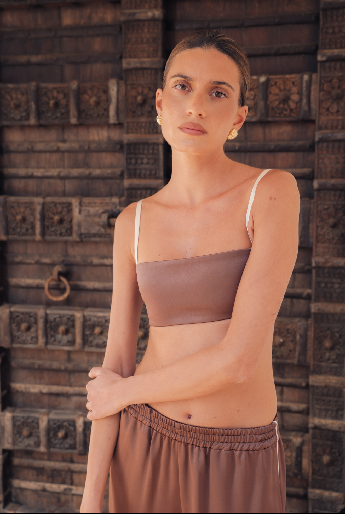 Cuban Straight Bra - Brown