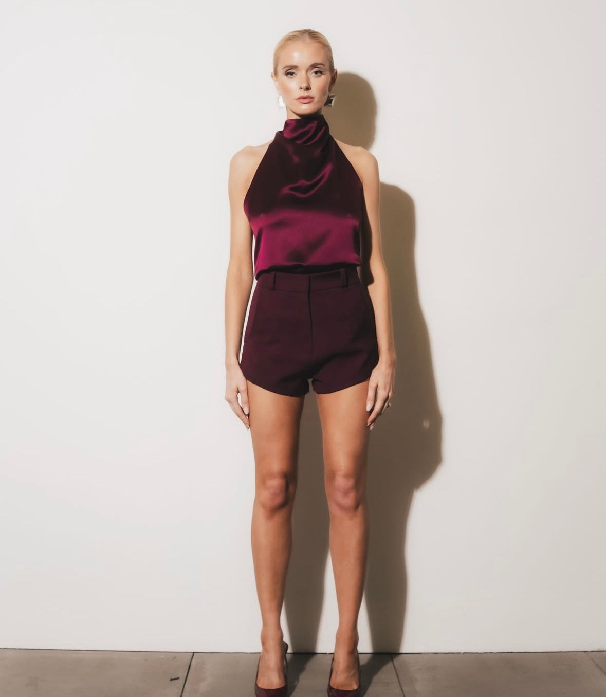 Wool Shorts - Cherry