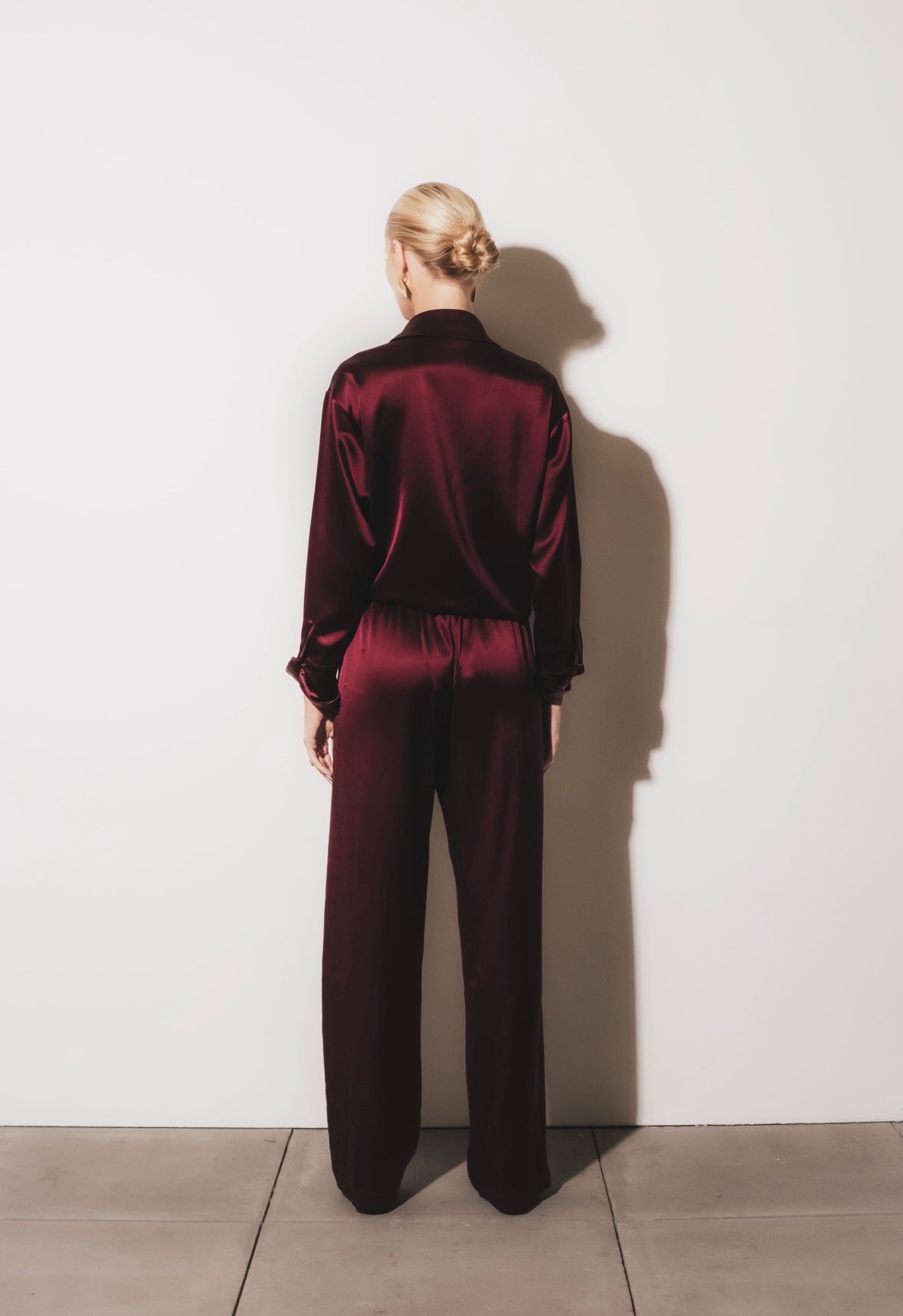 Drawstring Trousers - Cherry