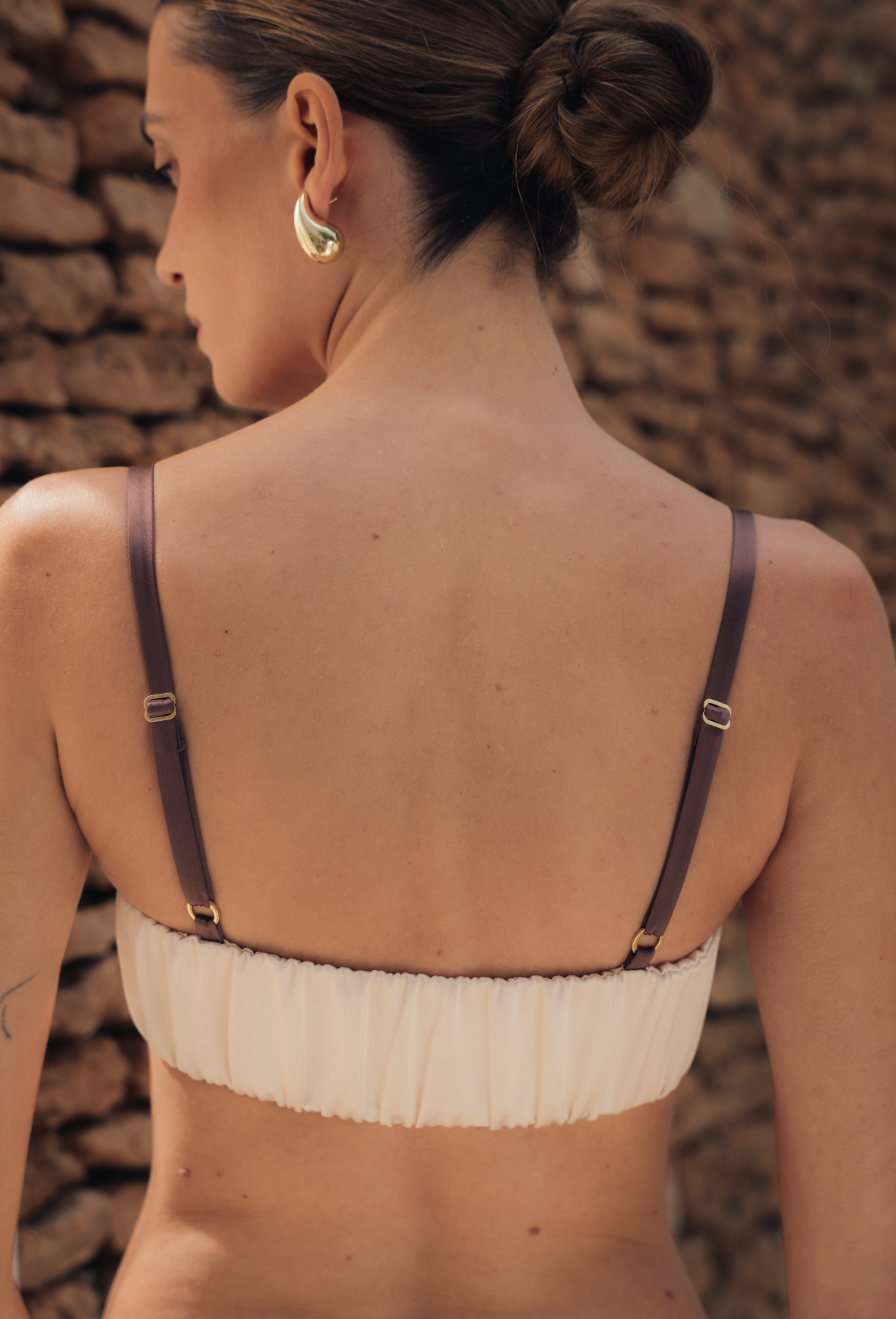 Cuban Straight Bra - Cream