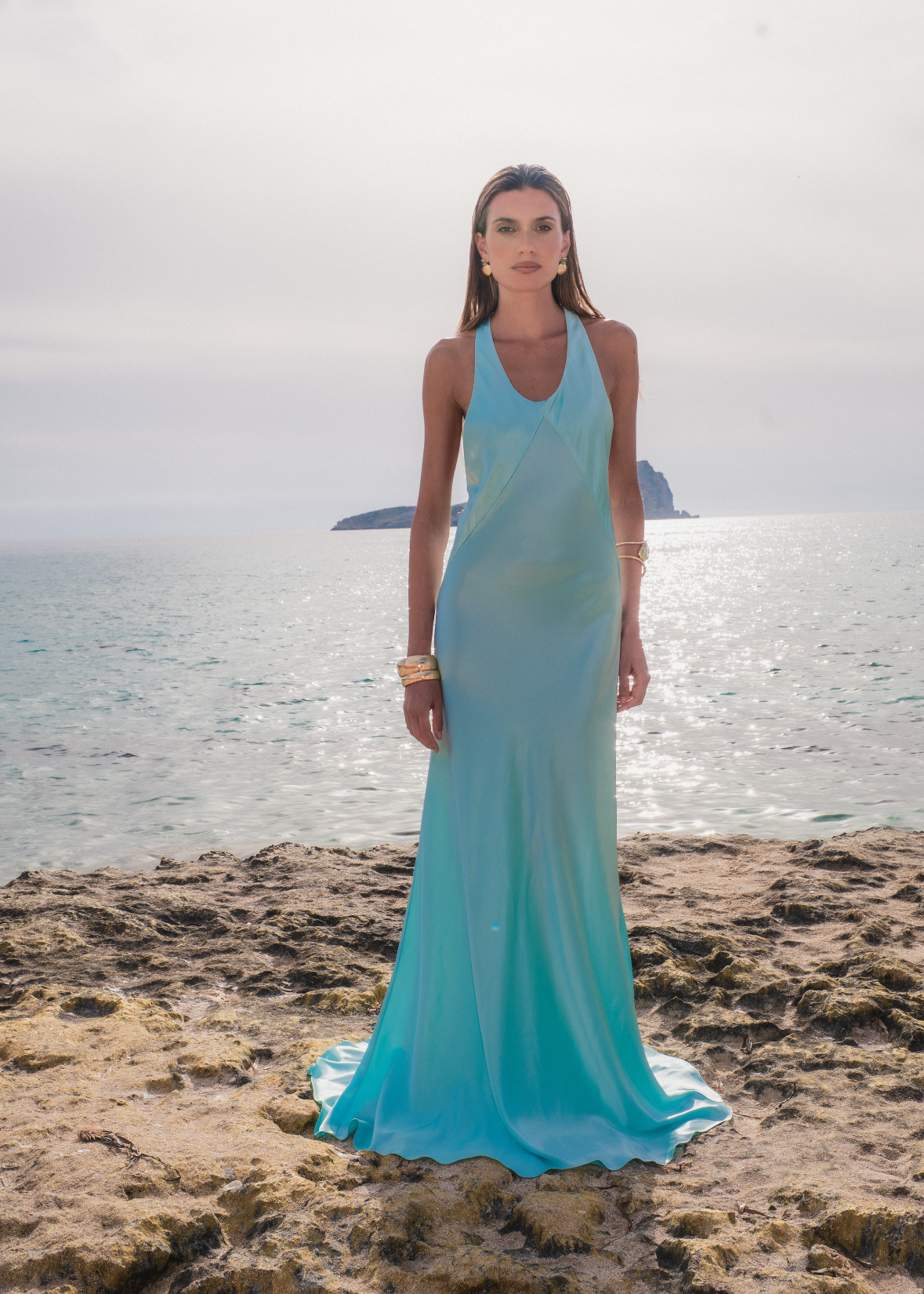 Flowy Dress - Aqua
