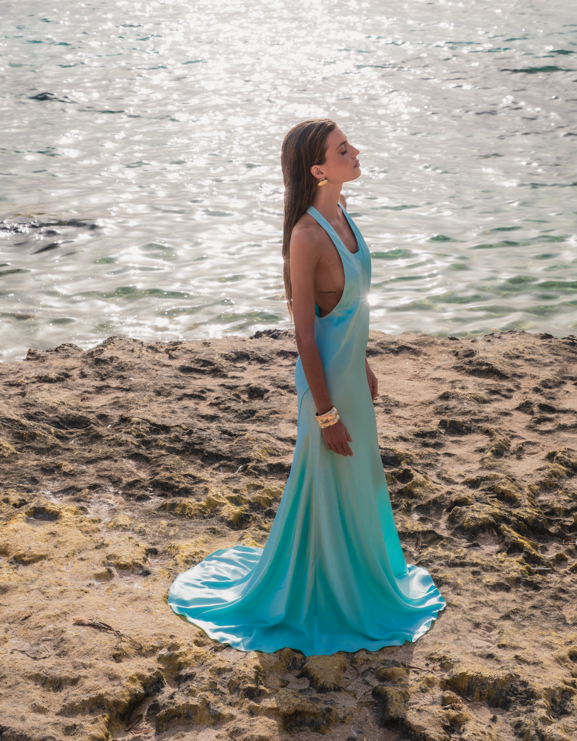 Flowy Dress - Aqua