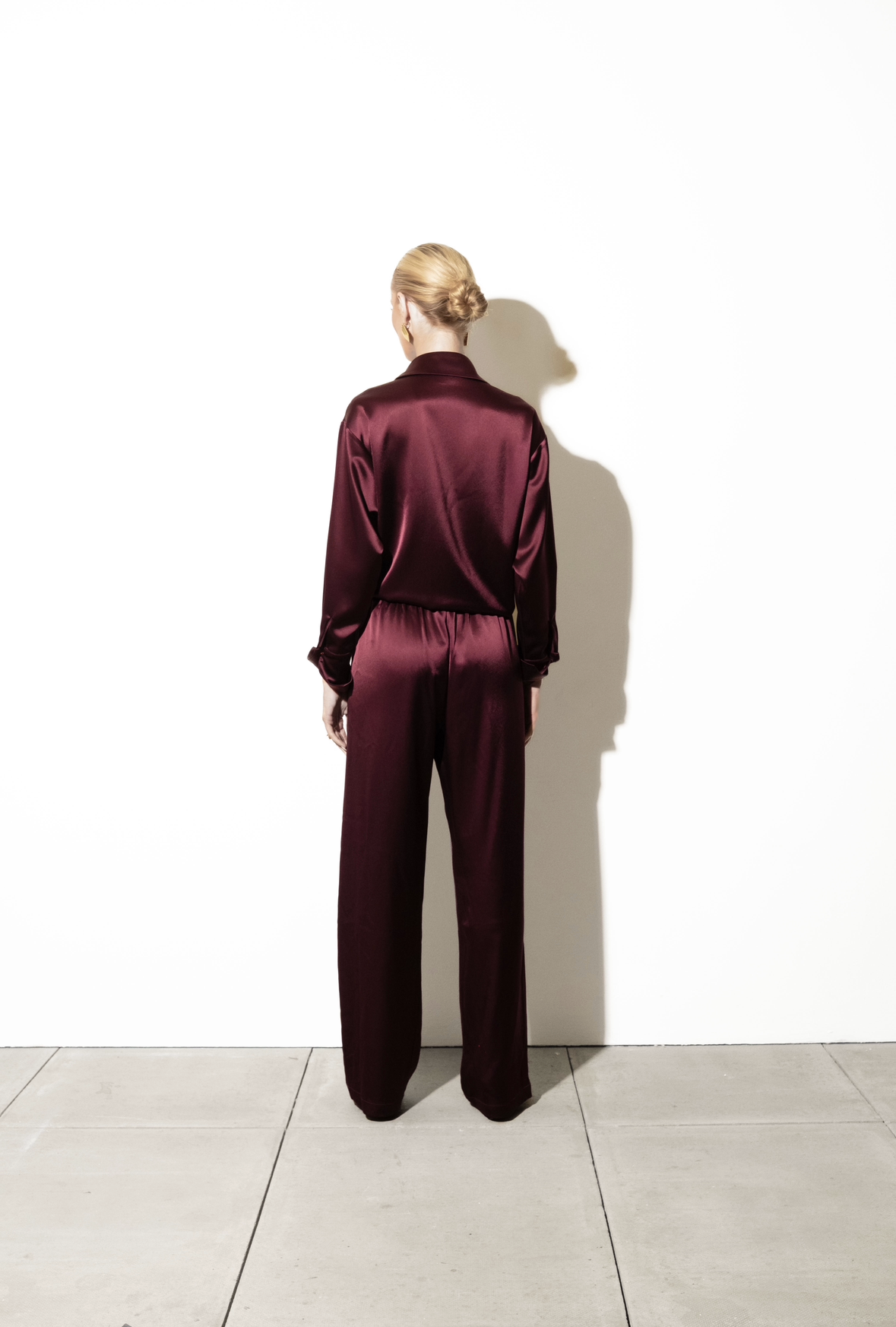 Drawstring Trousers - Cherry