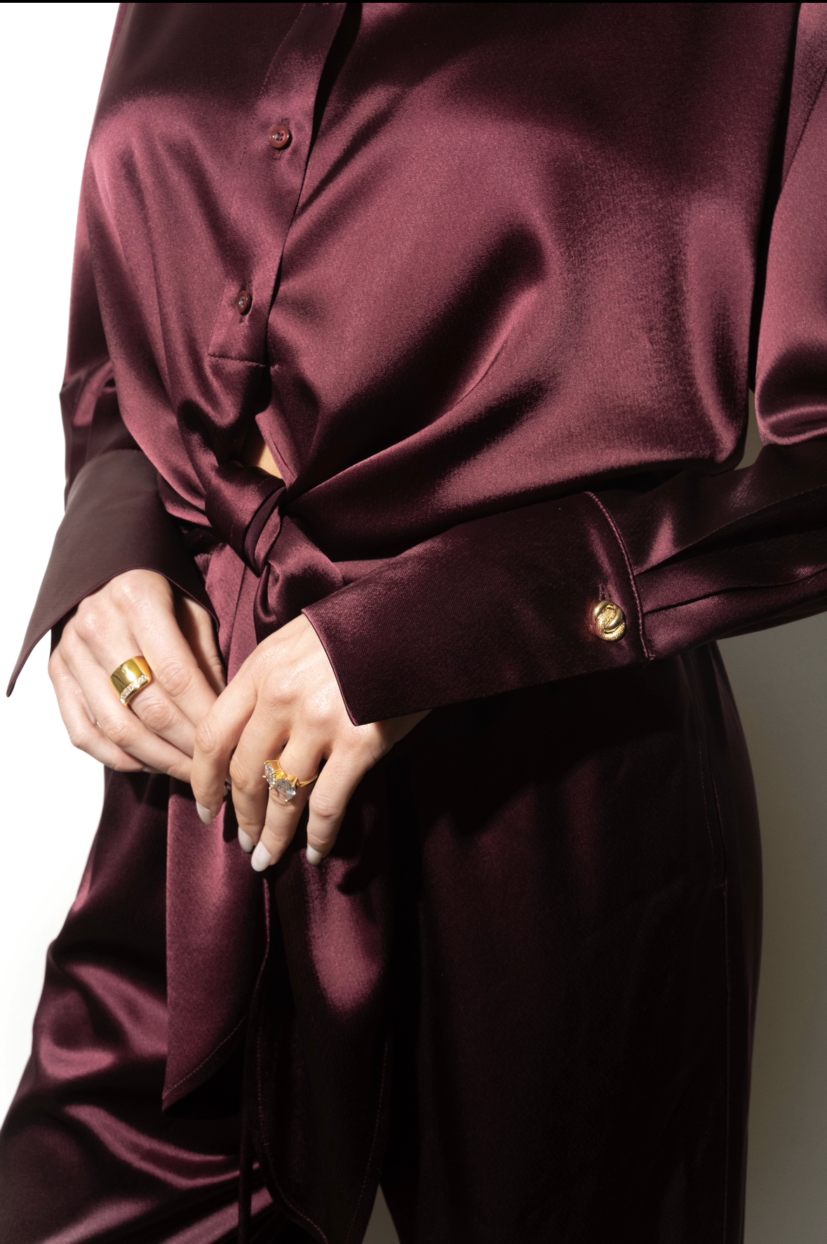 Tie Up Shirt - Cherry