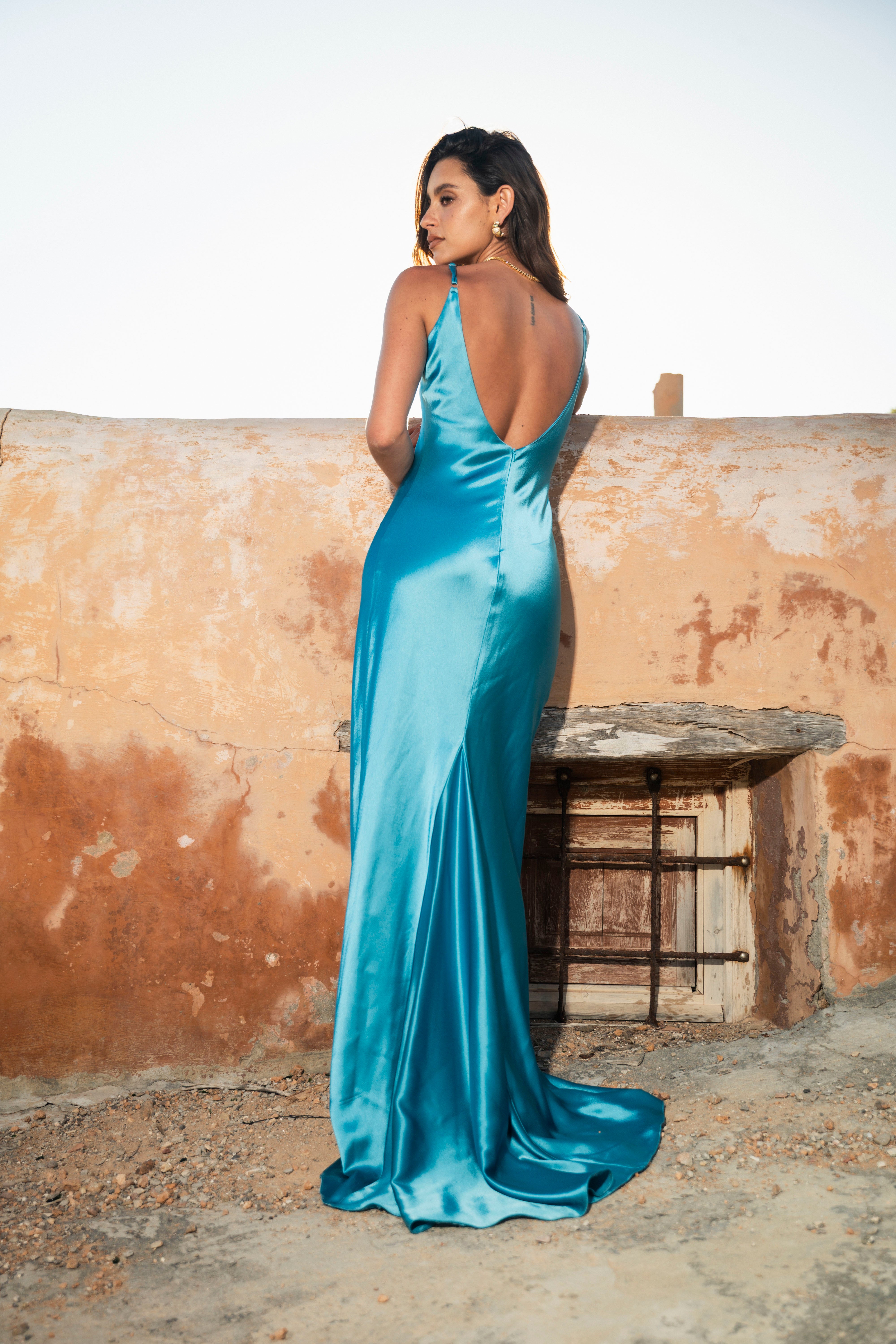 The Scoop Dress - Vivid Blue