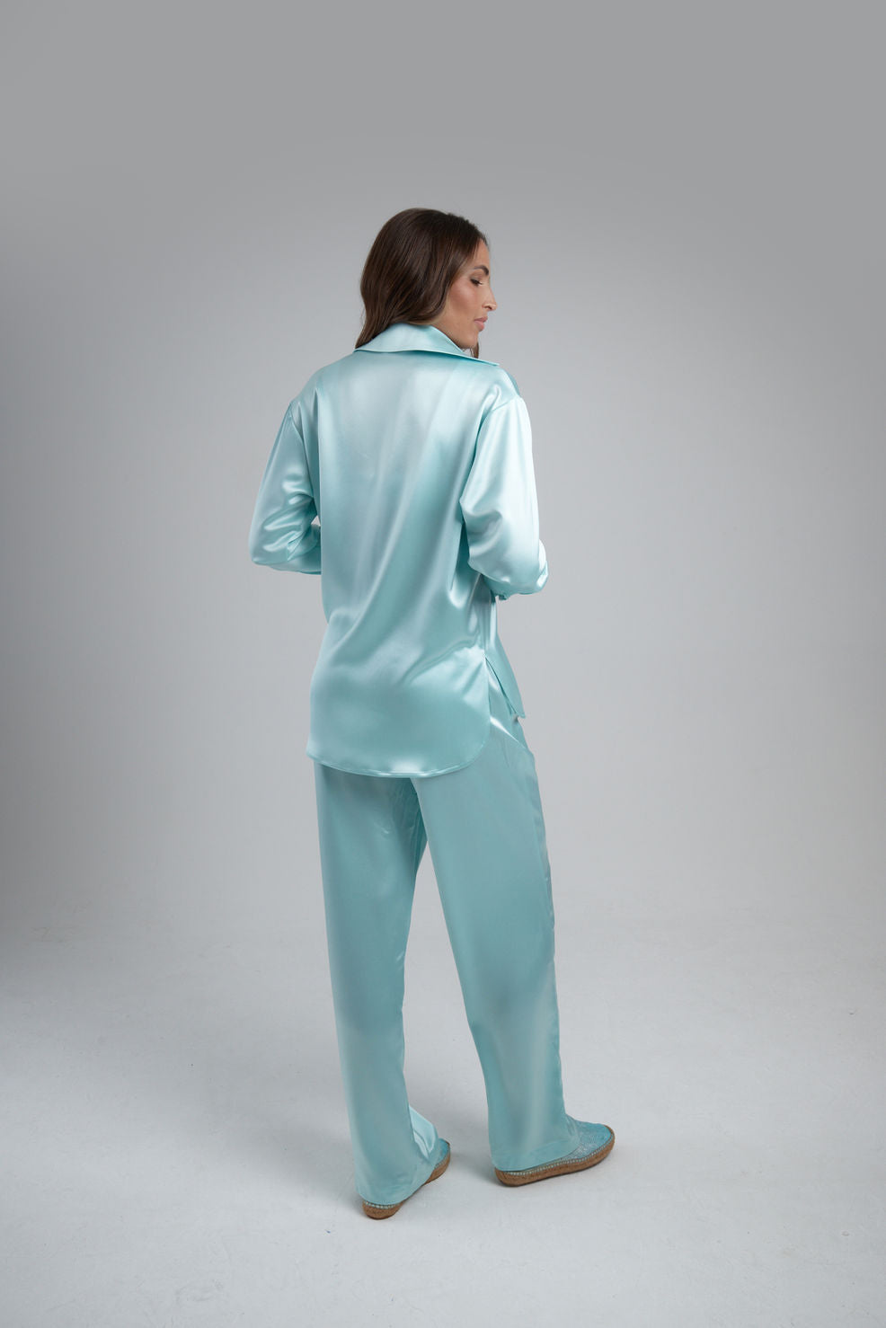 Drawstring Trousers - Aqua
