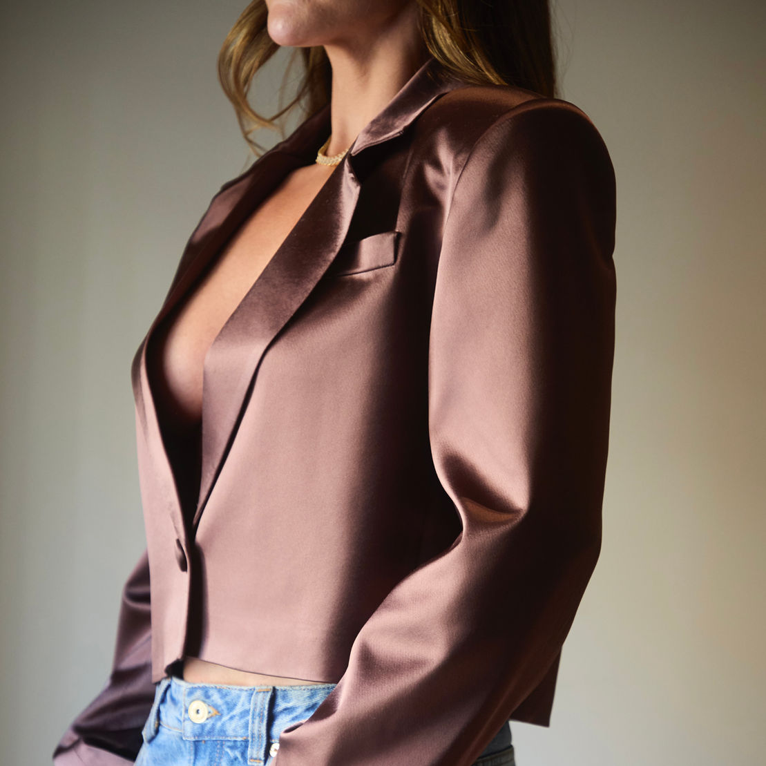 The Cropped Brown Blazer